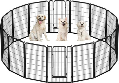 Yaheetech Dog Playpen Outdoor, 47 inch 16 Panels Dog Pen Indoor Heavy Duty by Yaheetech