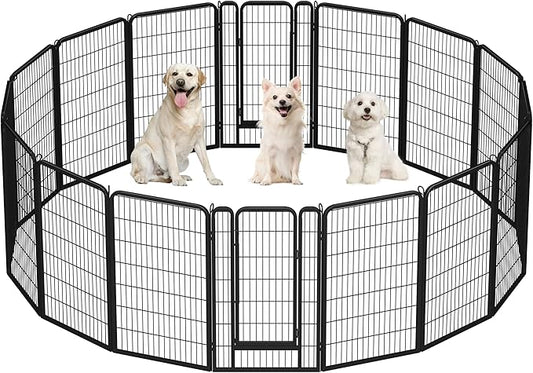Yaheetech Dog Playpen Outdoor, 47 inch 16 Panels Dog Pen Indoor Heavy Duty by Yaheetech