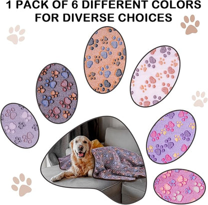 Dono 1 Pack 6 Dog Blankets, Soft Fluffy Fleece Pet Blanket Warm Sleep Mat Paw - Image 5