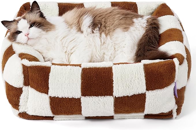 LE SURE Cute Dog Bed for Small Dogs & Cats- Washable Puppy Beds, Cozy Rectangle by Lesure