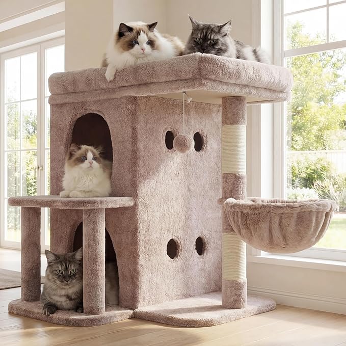 Heybly Cat Tree, 25.6-inch Cat Tower by HEYBLY