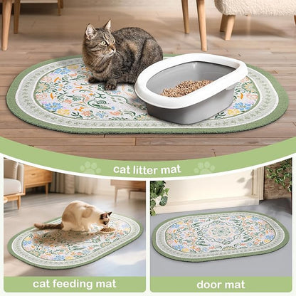 Bienbee Cat Litter Mat, Urine and Water Proof, Bean-Green M - Image 7