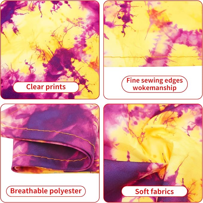30 Pack Large Tie Dye Dog Bandanas Stitch Dog Bandana Bulk Reversible Print One - Image 3