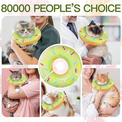 Cat Cone Collar Soft, Cute Cat Donut Collar After Surgery, Adjustable Kitten - Image 6