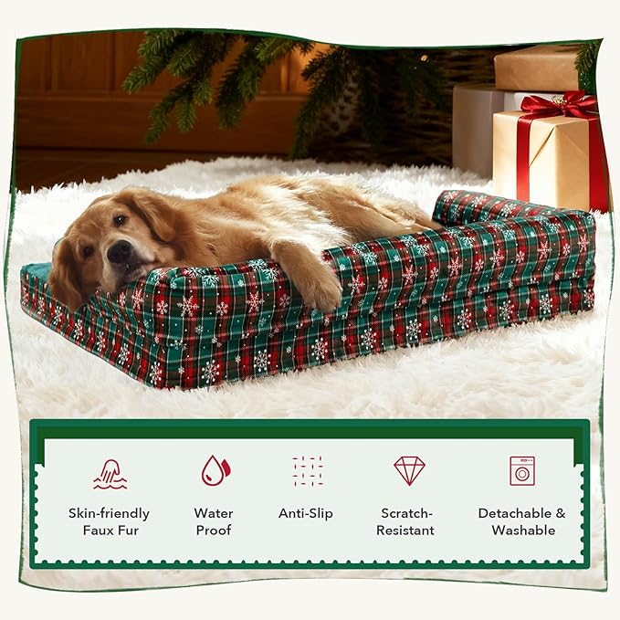 Christmas Dog Bed Large Sized Dogs-Orthopedic Waterproof Dog Beds, Comfort Pets - Image 6