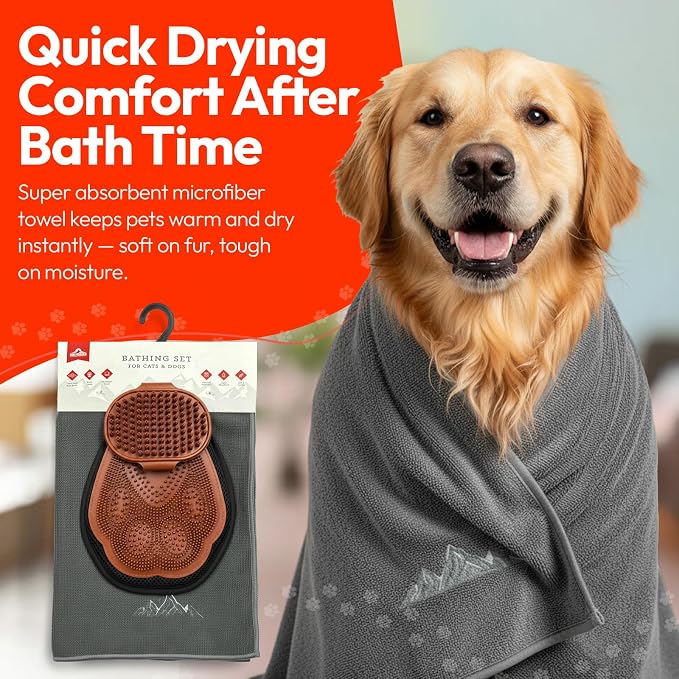 PW Pet Grooming Tools for Dogs & Cats- 3 Pack Dog Bathing Set- Safe On Skin - Image 4