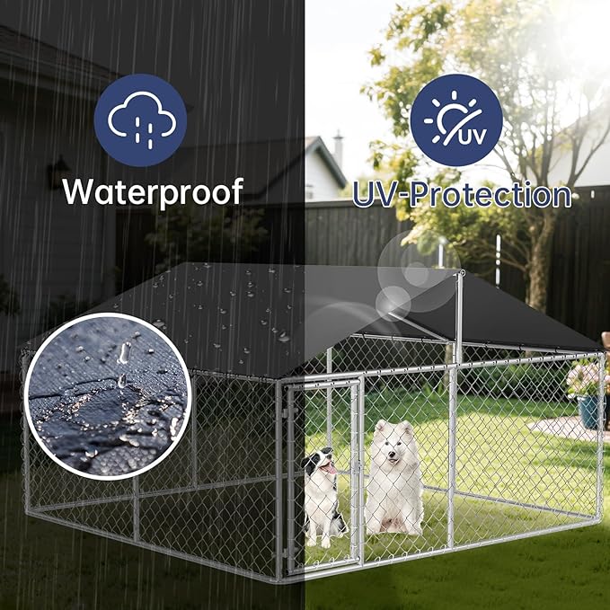 Outdoor Dog Enclosure Heavy Duty Dog Kennel House Mesh Dog Big Cage Pet Kennel - Image 5