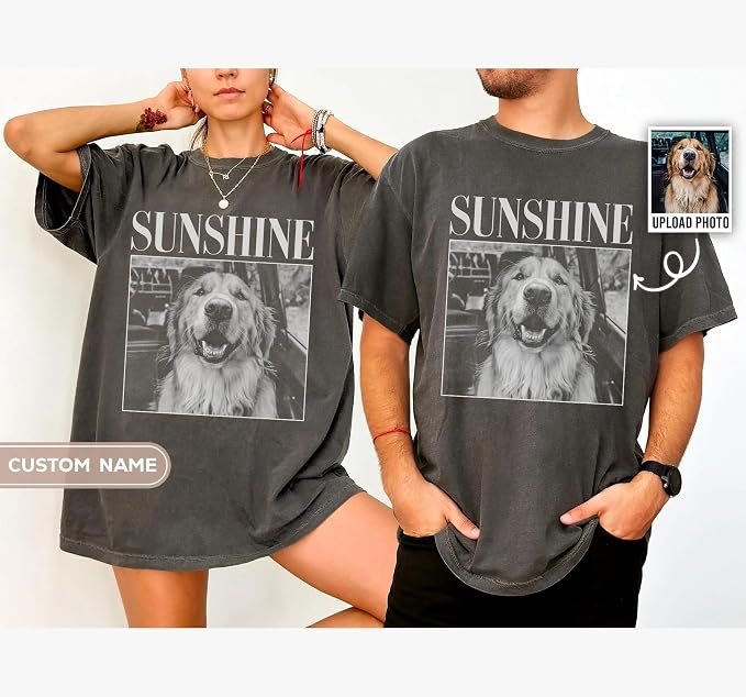 Personalized Dog Photo Shirt for Women and Men, Custom Dogs Face Shirt - Image 4