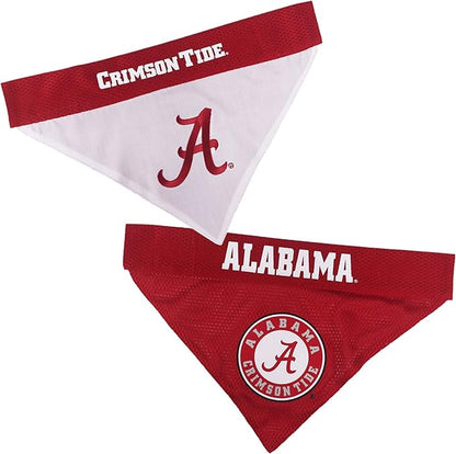 Pets First Collegiate Pet Accessories, Reversible Bandana, Alabama Crimson Tide by PETSFIRST