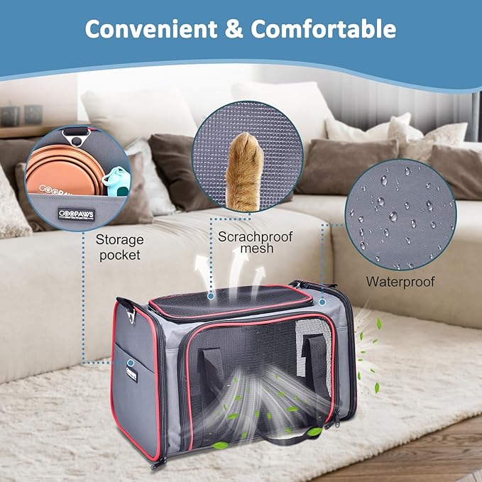 Soft-Sided Kennel Pet Carrier for Small Dogs, Airline Approved Cat Carriers Dog - Image 4