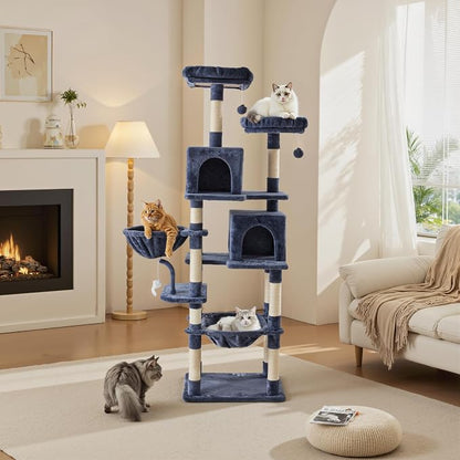 DUMOS Tall 71 inch Cat Tree Tower, Large Multi Level Cat Climbing Tower - Image 7