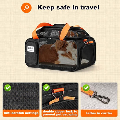 18x13.5x9 TSA Approved top and 1 Side Expandable pet Carrier - Image 5