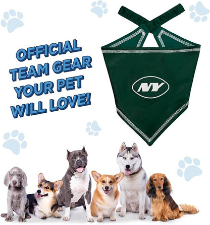 Pets First NFL New York Jets TIE Bandana, Size Large/X-Large. Dog Bandana Scarf - Image 3