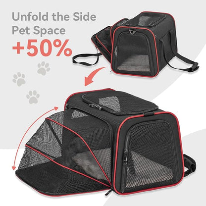 Petsfit Expandable Cat Carrier Dog Carriers, Airline Approved Soft-Sided - Image 4
