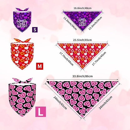 30 Pack Valentines Day Dog Bandanas Bulk - Image 2