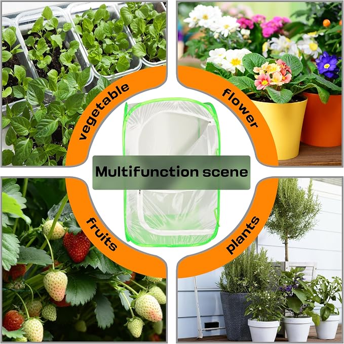 Mesh Plant Tent Enclosure, Pop-Up Cage Plant Cover, Outdoor Garden Protection - Image 7