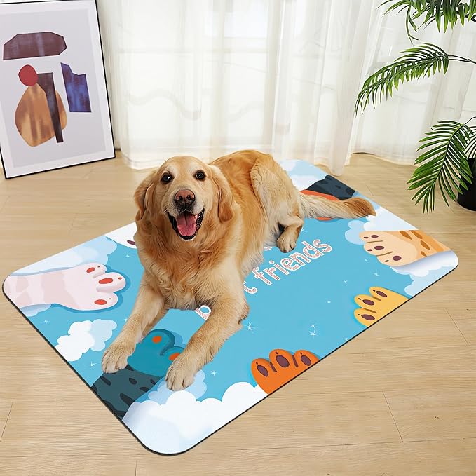 Cat Paw Pet Feeding Mat–Christmas Stocking Quick Dry Absorbent Dog Cat Food Mat - Image 7