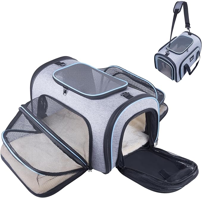 Siivton Airline Approved Pet Carrier, 4-Way Expandable Cat Dog Carrier - Image 10