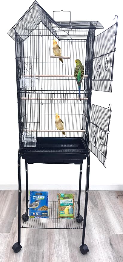 63" Roof Top Bird Flight Parrot Pet House Home Cage - Image 3