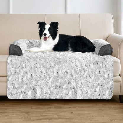 Calming Large Dog Bed for Couch, 41 x 37 inch Removable Couch Cover for Dogs by blunique
