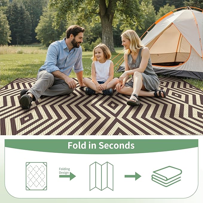 GENIMO Outdoor Rug for Patio Clearance, Lightweight Waterproof Modern RV - Image 6