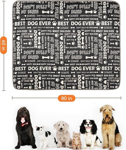 Waterproof Dog Blankets Pet Blanket 60"x80", Soft Fluffy Sofa Car Bed Protector - Image 2