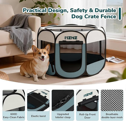 Dog Playpen, Portable Puppy Pet Crate Indoors - Image 6