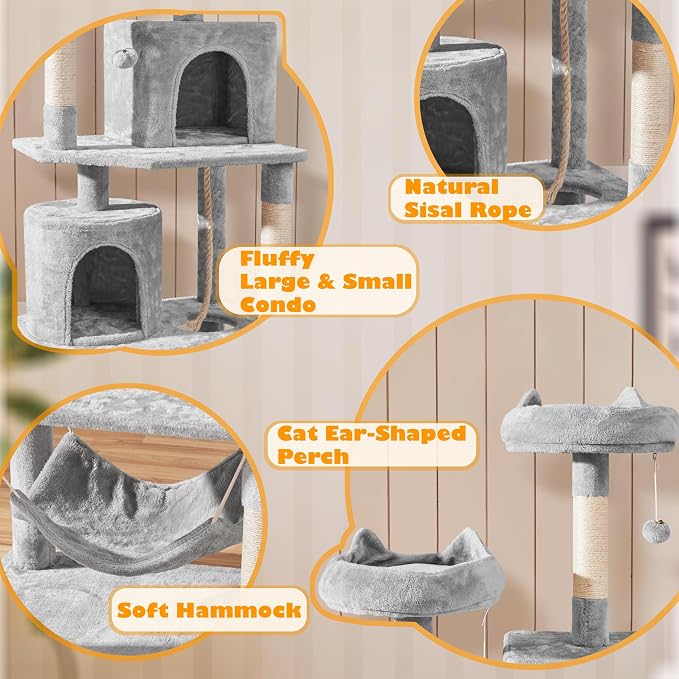 Topeakmart Cat Tower for Indoor Cats, Cat Activity Center - Image 4