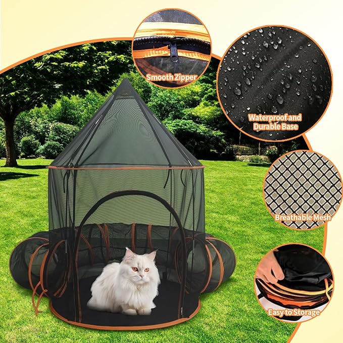 Outdoor Cat Enclosure with Tunnel - Image 6