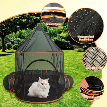 Outdoor Cat Enclosure with Tunnel - Image 6
