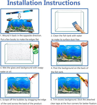 Fish Tank Background Sea Anemone Coral Theme Aquarium Background Poster Fish - Image 7