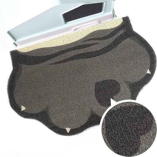 Cute Cat Litter Mat 24”x16”, Litter Box Mat, Litter Trapping Mat, Soft on Kitty by Rarenut