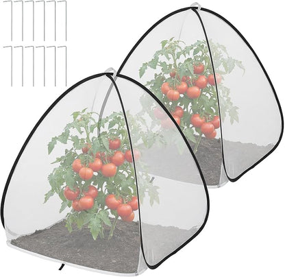 2 Pcs Pop Up Insect Barrier Plant Cover Tent, Garden Net Cage Bird Insect Guard by PurpleStar