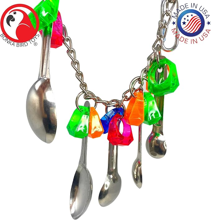 Bonka Bird Toys 1969 Spoon Delight Medium Large Parrot Bird Toy African Grey - Image 6