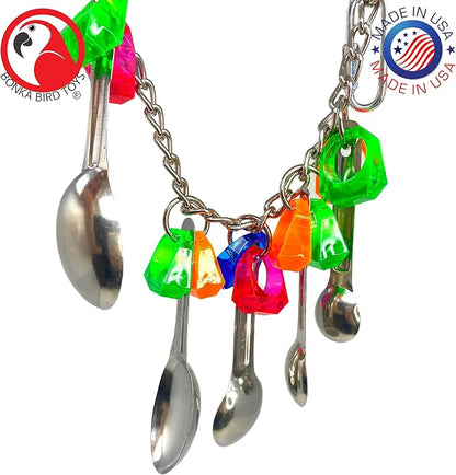 Bonka Bird Toys 1969 Spoon Delight Medium Large Parrot Bird Toy African Grey - Image 6