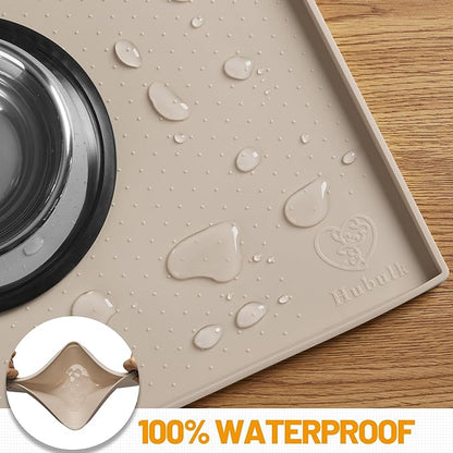 Hubulk Dog Feeding Mat, 100% Waterproof Food Grade Silicone Pet Food and Water - Image 4