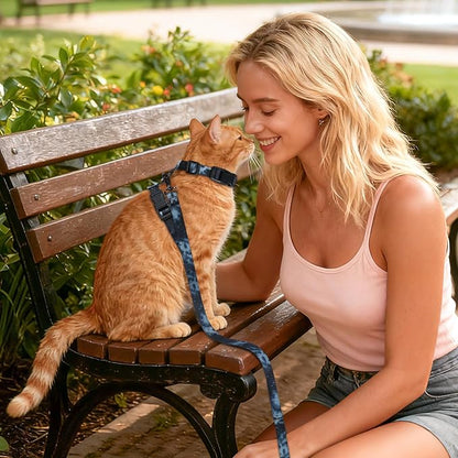 Cat Harness and Leash Set, 3-in-1 Escape Proof Adjustable, Comfortable Soft - Image 7
