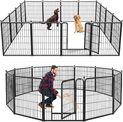 Dog Playpen 32 inch 12 Panels Indoor Dog Pen by Jhsomdr
