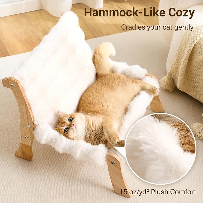 Solid Wood Cat Couch Bed for Indoor Cats, Modern Cat Sofa - Image 2