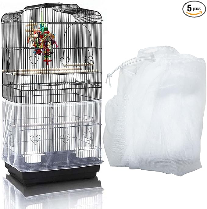 Allazone Bird Cage Seed Catcher, Large Bird Cage Cover, 75-118'' Universal by Allazone