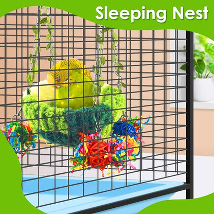 KATUMO Conure Nest, Bird Breeding Bed Cockatiel Snuggle Nest Parakeet Swing Bed - Image 6