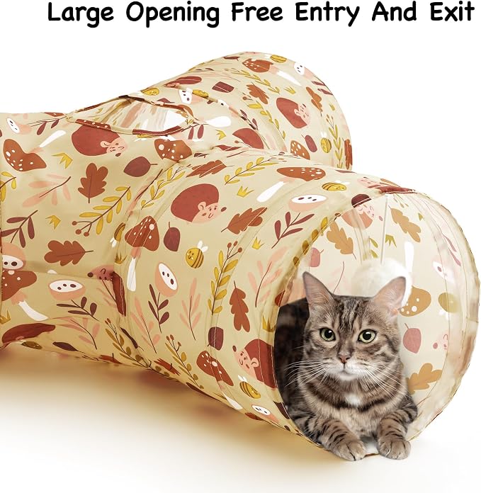 Tempcore Pet Cat Tunnel Tube Cat Toys 3 Way Collapsible, Cat Tunnels - Image 3