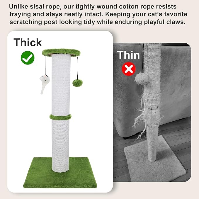 Cat Scratching Post 34 Inches Heavy Duty and Thicker Cat Scratching Post Sisal - Image 3