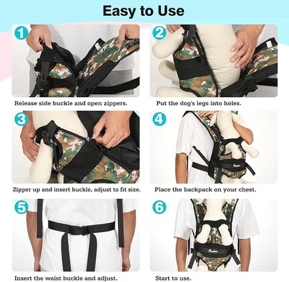 Pawaboo Pet Dog Front Carrier Backpacks, Legs Out Pet Carrier Backpack - Image 3