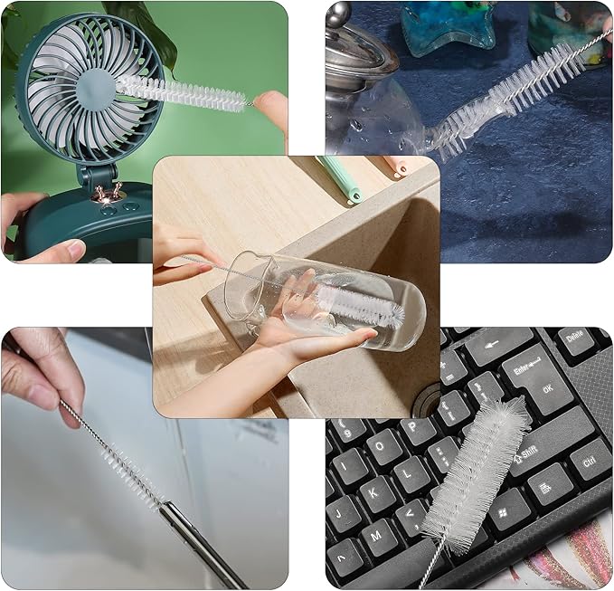 CiaraQ Bottle Cleaning Brushes, 8 Inch Nylon Tube Brush Set, Cleaner - Image 6