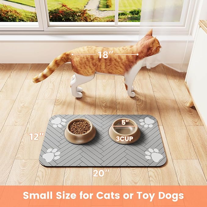 Pet Feeding Mat-Absorbent Pet Placemat - Image 8