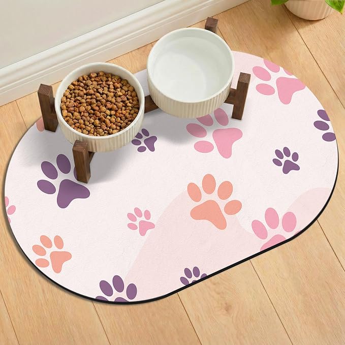 Cat Food Mat 24''x16'', Absorbent Cat Mats by METEOROCK