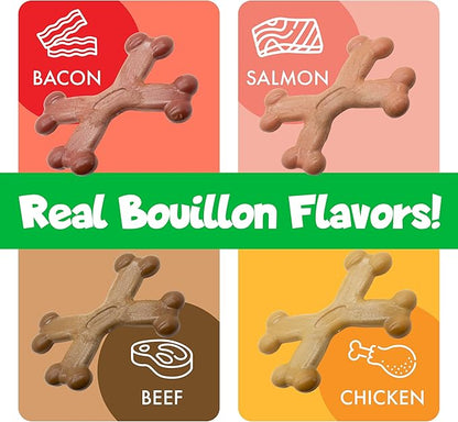 Chew’EMS X Bone Dog Chew Toy for Aggressive Chewers – Long-Lasting Bacon Flavor - Image 5