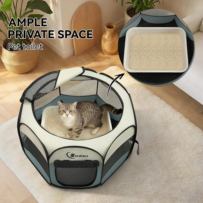 Dog Cat Playpen, Puppy Pet Playpen Indoor - Image 6