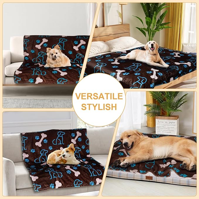 Dog Blanket for Small Dogs Washable-Soft Fluffy Puppy Blanket - Image 3